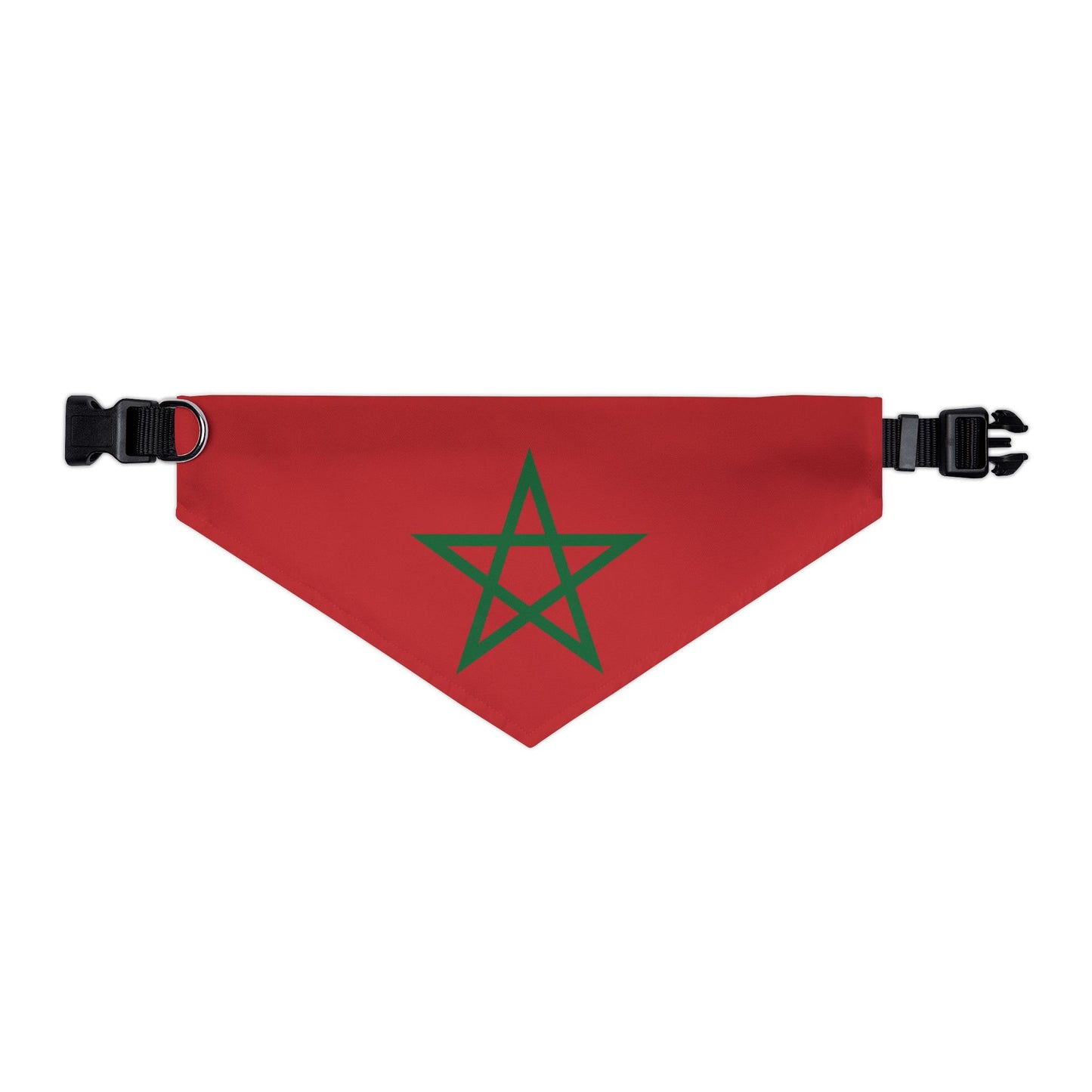 Morocco Soccer Dog Bandana — Moroccan Flag Snap-On Pet Bandana, Fan Gear