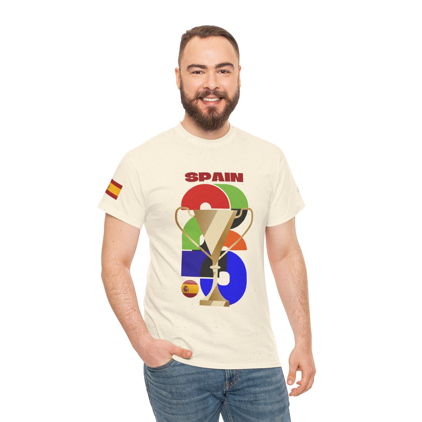 Spain Football T-Shirt - Unisex Spain Soccer Fan Tee with Flag (2026)