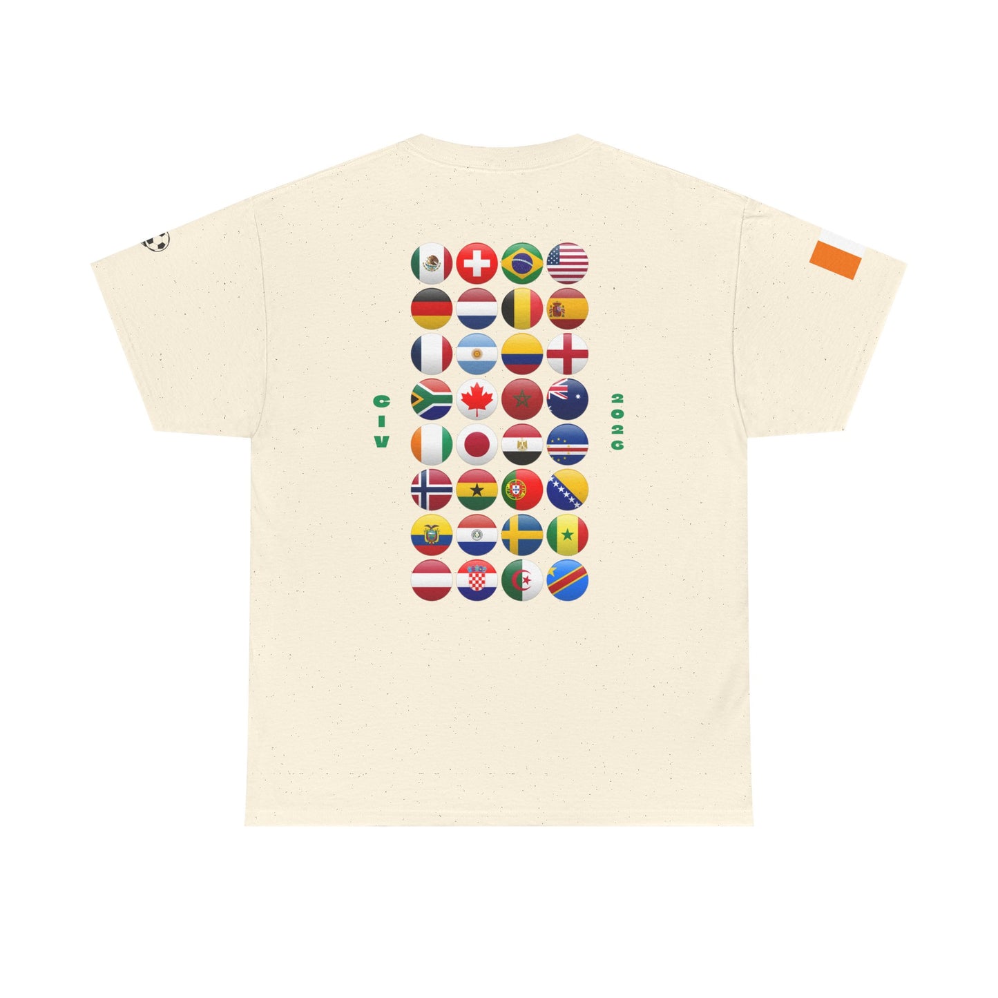 Ivory Coast Football T-Shirt - Unisex Ivory Coast Soccer Fan Tee with Flag (2026)