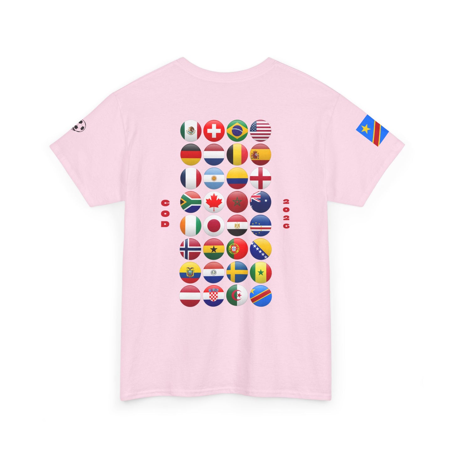 DR Congo Football T-Shirt - Unisex DR Congo Soccer Fan Tee with Flag (2026)