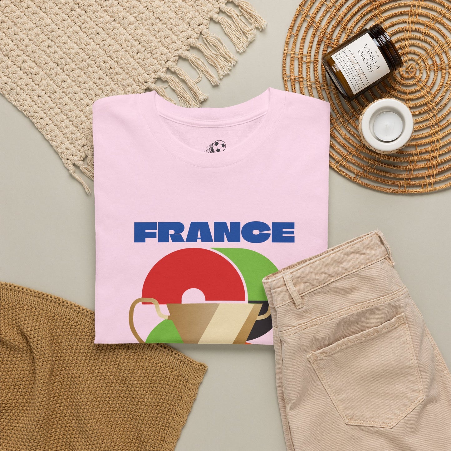 France Football T-Shirt - Unisex France Soccer Fan Tee with Flag (2026)
