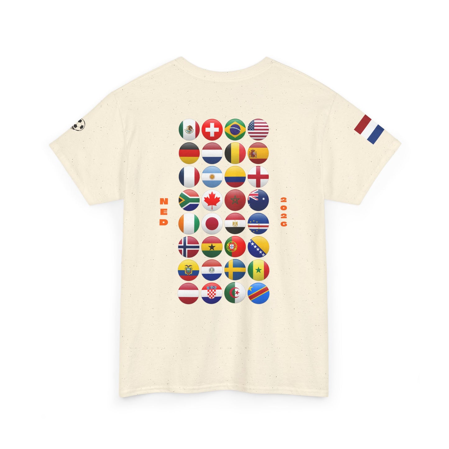 Netherlands Football T-Shirt - Unisex Netherlands Soccer Fan Tee with Flag (2026)