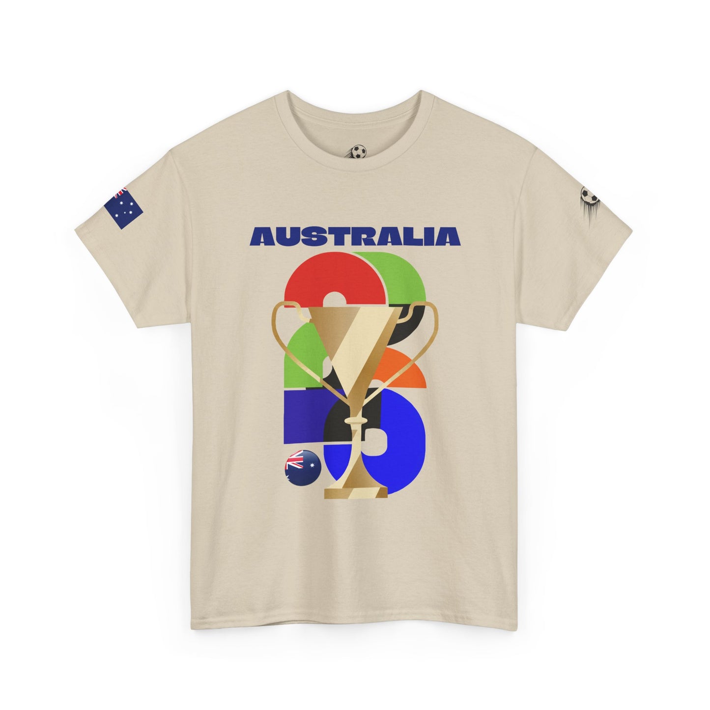 Australia Football T-Shirt - Unisex Australia Soccer Fan Tee with Flag (2026)