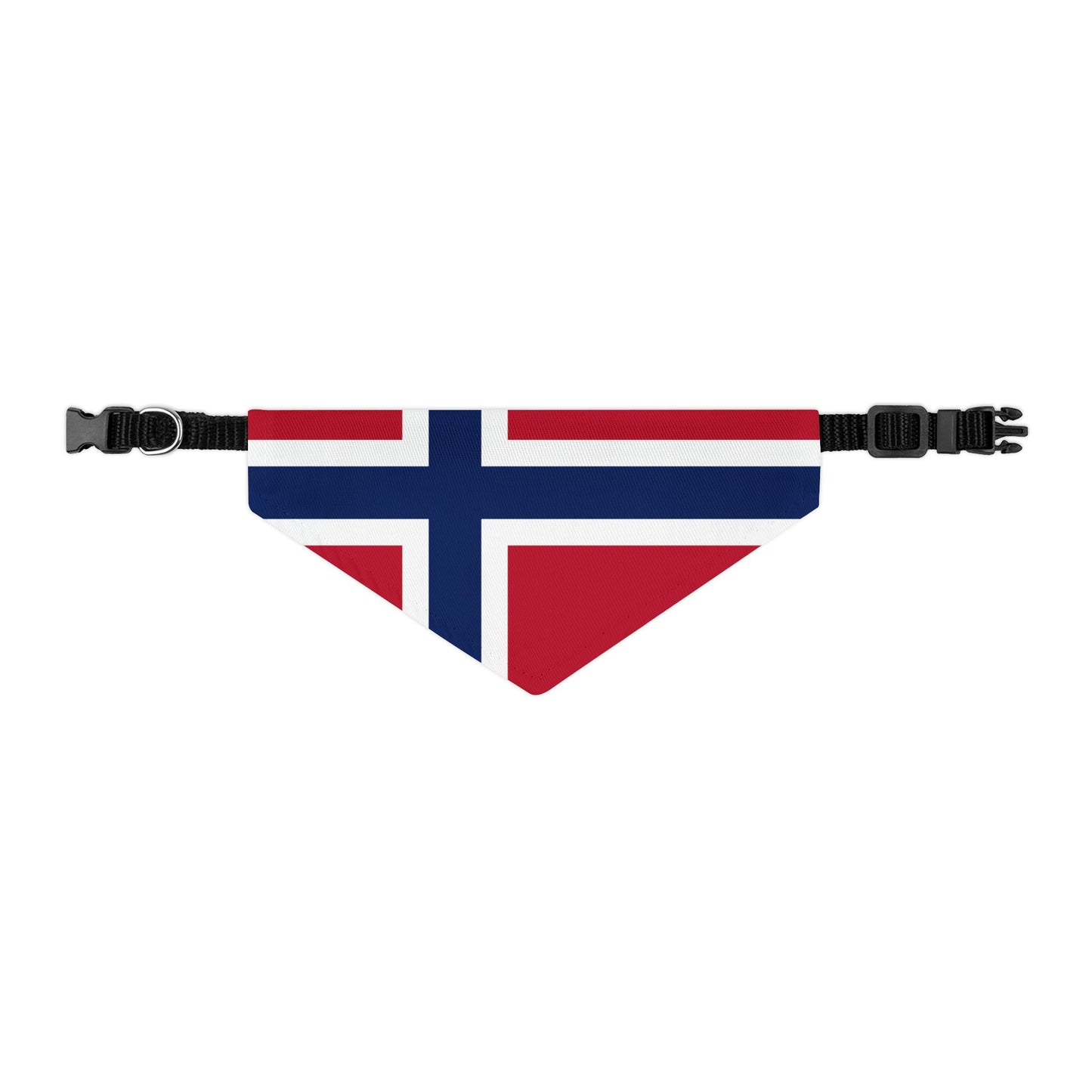 Norway Soccer Dog Bandana — Norwegian Flag Snap-On Pet Bandana, Fan Gear