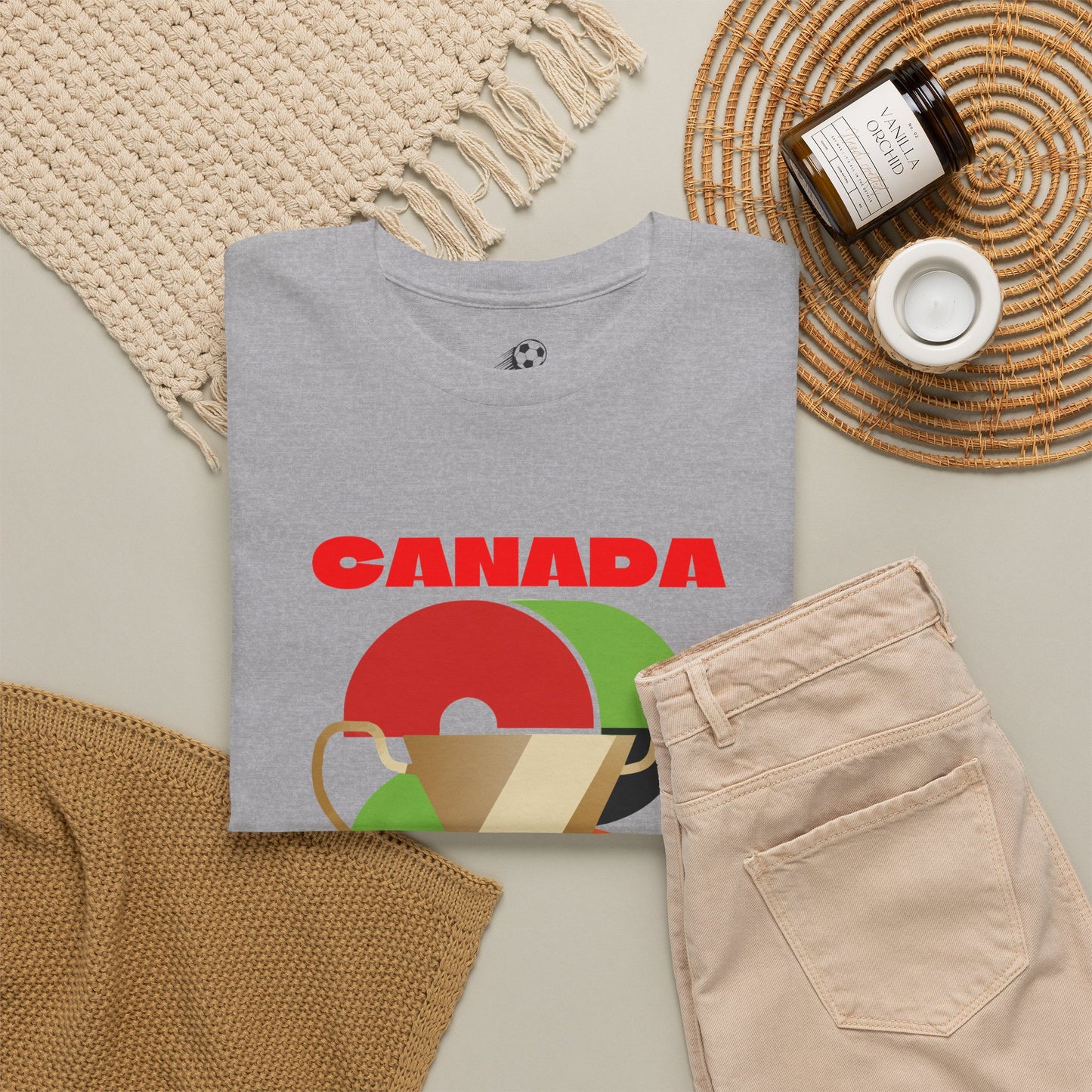 Canada Football T-Shirt - Unisex Canada Soccer Fan Tee with Flag (2026)