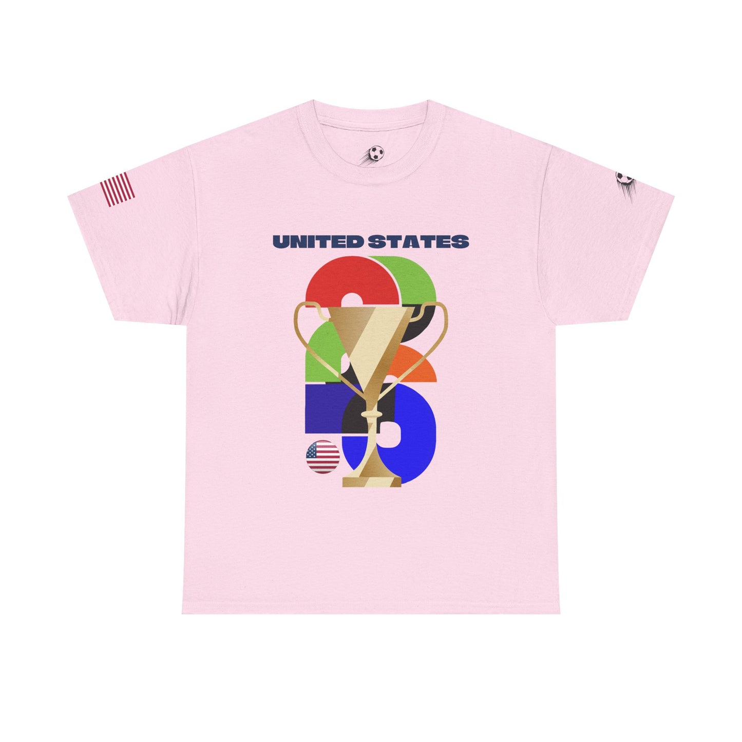 United States Football T-Shirt - Unisex United States Soccer Fan Tee with Flag (2026)
