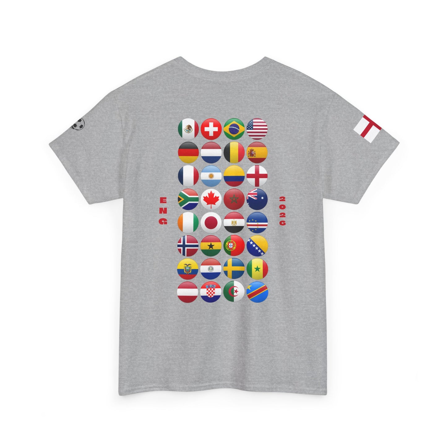 England Football T-Shirt - Unisex England Soccer Fan Tee with Flag (2026)