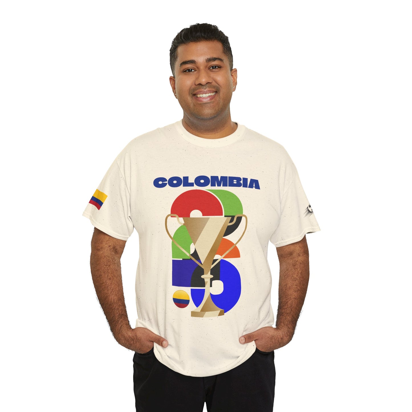 Colombia Football T-Shirt - Unisex Colombia Soccer Fan Tee with Flag (2026)