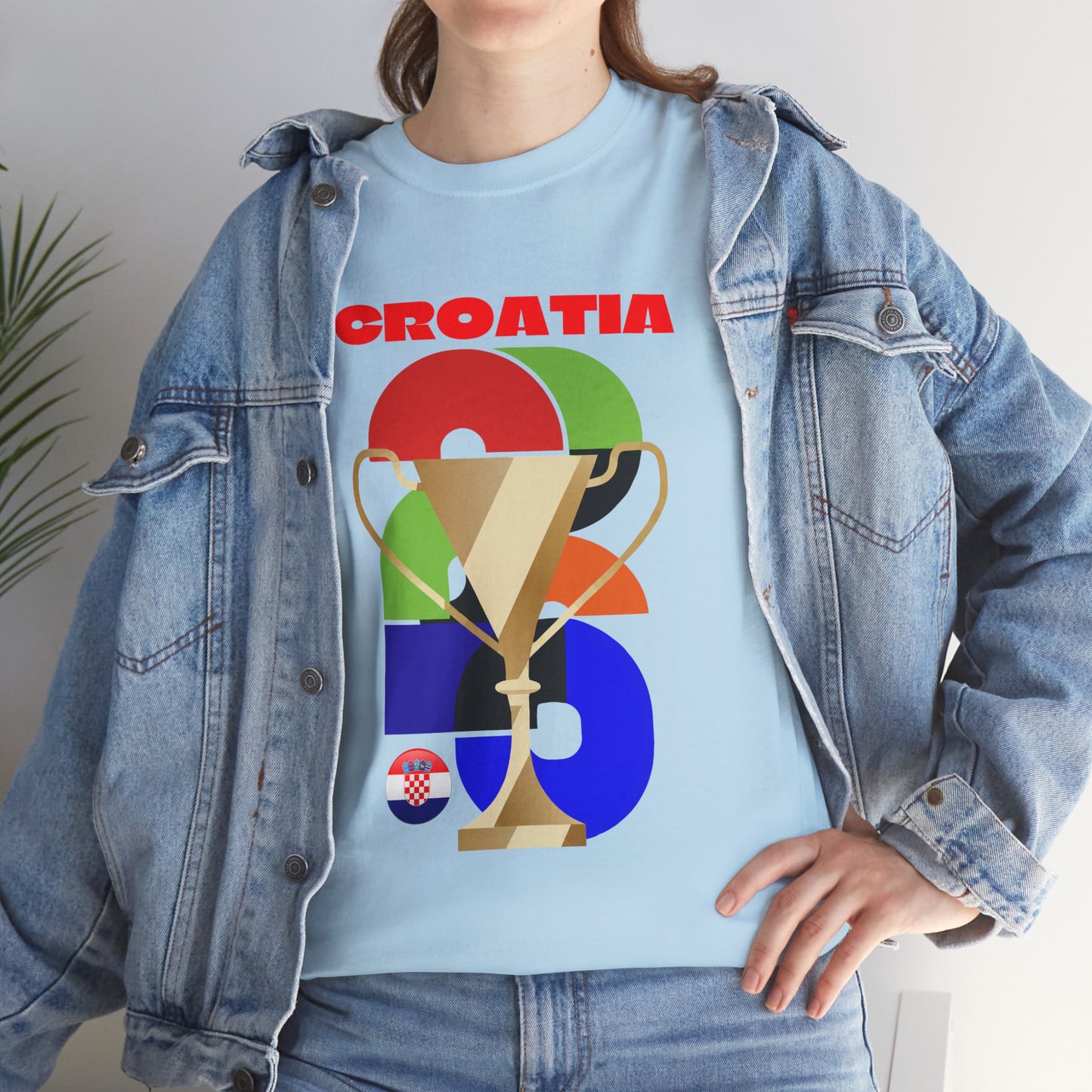 Croatia Football T-Shirt - Unisex Croatia Soccer Fan Tee with Flag (2026)