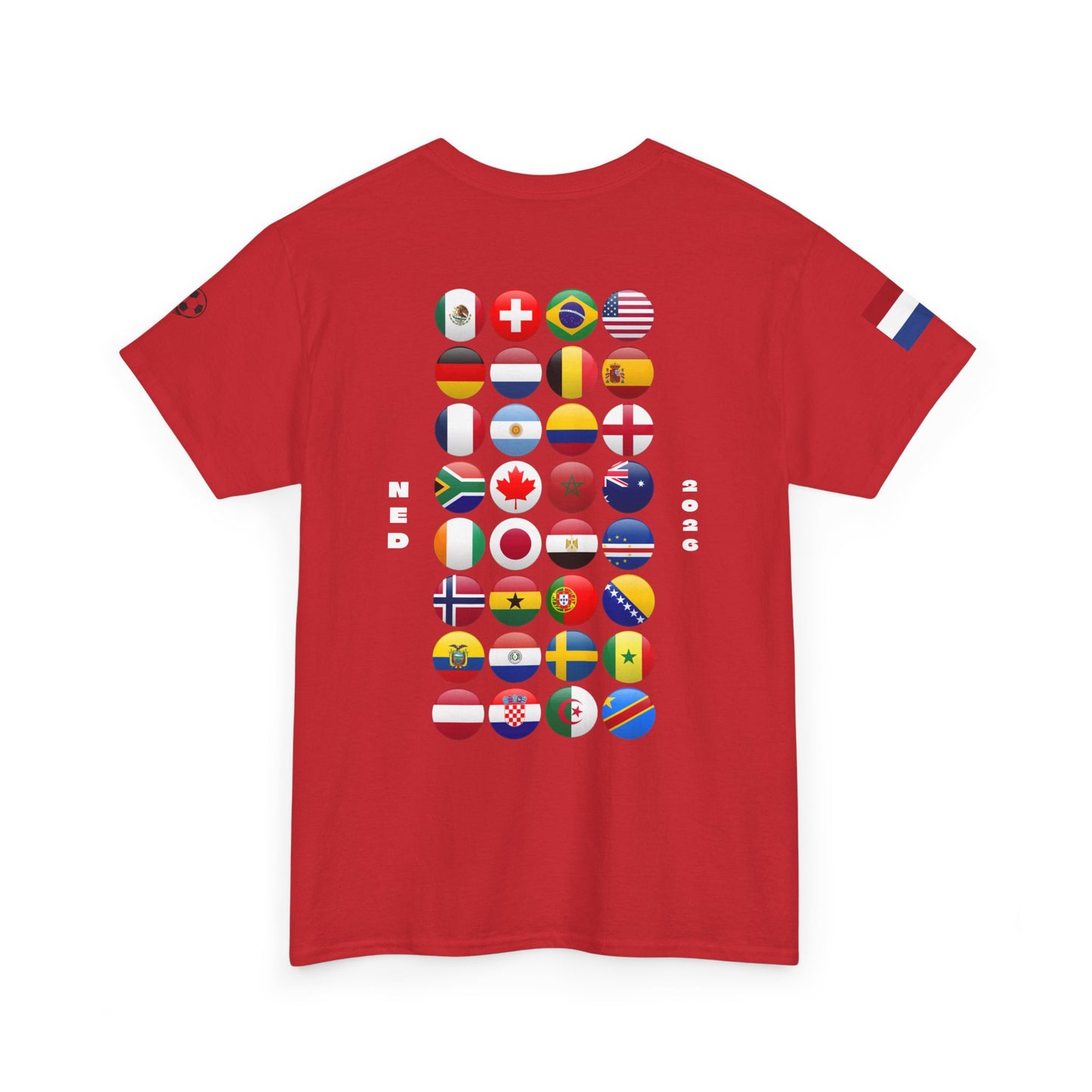 Netherlands Football T-Shirt - Unisex Netherlands Soccer Fan Tee with Flag (2026)