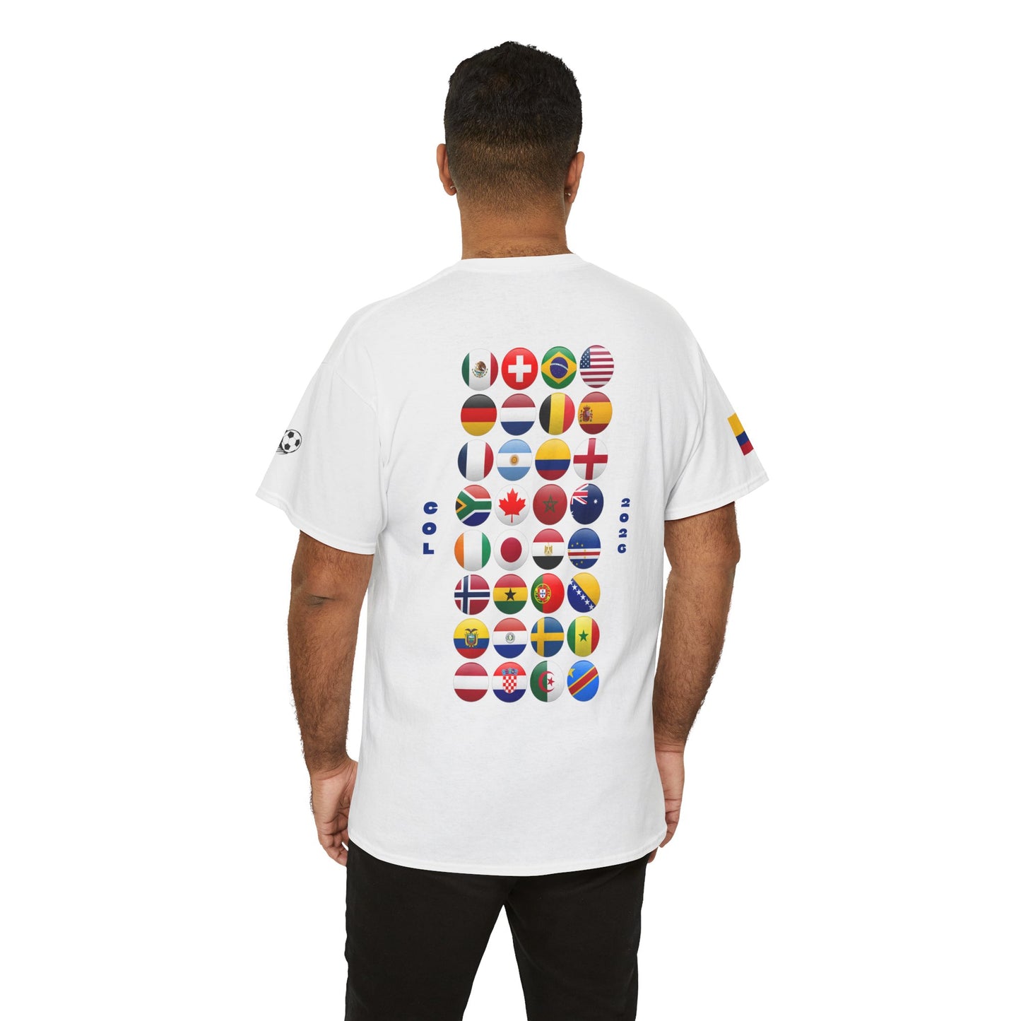 Colombia Football T-Shirt - Unisex Colombia Soccer Fan Tee with Flag (2026)