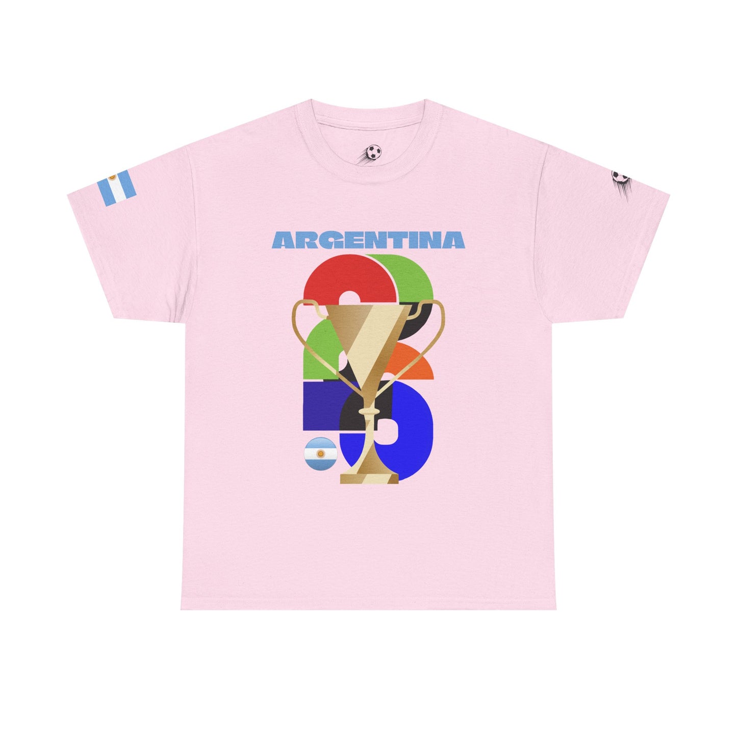 Argentina Football T-Shirt - Unisex Argentina Soccer Fan Tee with Flag (2026)