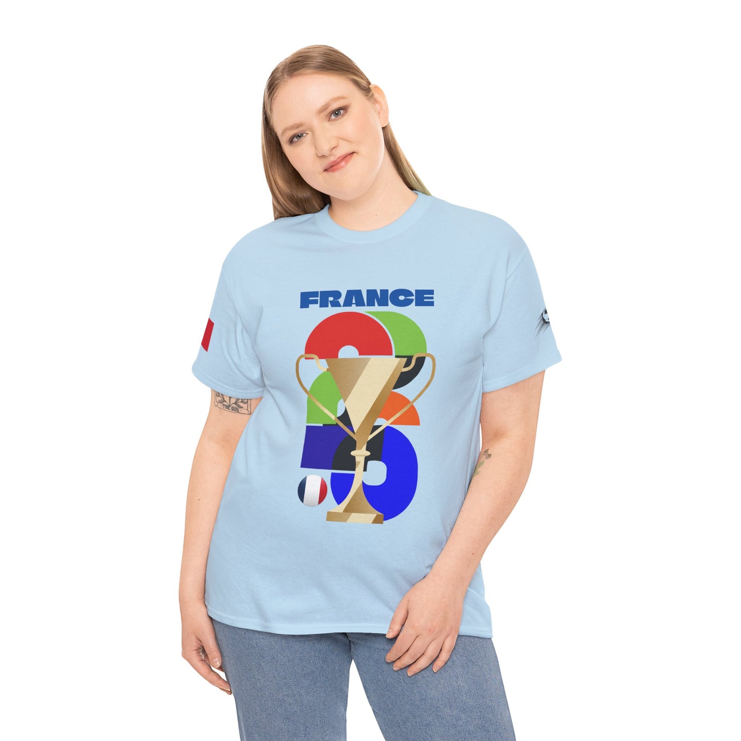 France Football T-Shirt - Unisex France Soccer Fan Tee with Flag (2026)