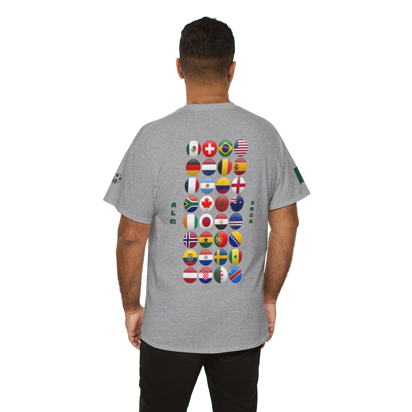 Algeria Football T-Shirt - Unisex Algeria Soccer Fan Tee with Flag (2026)