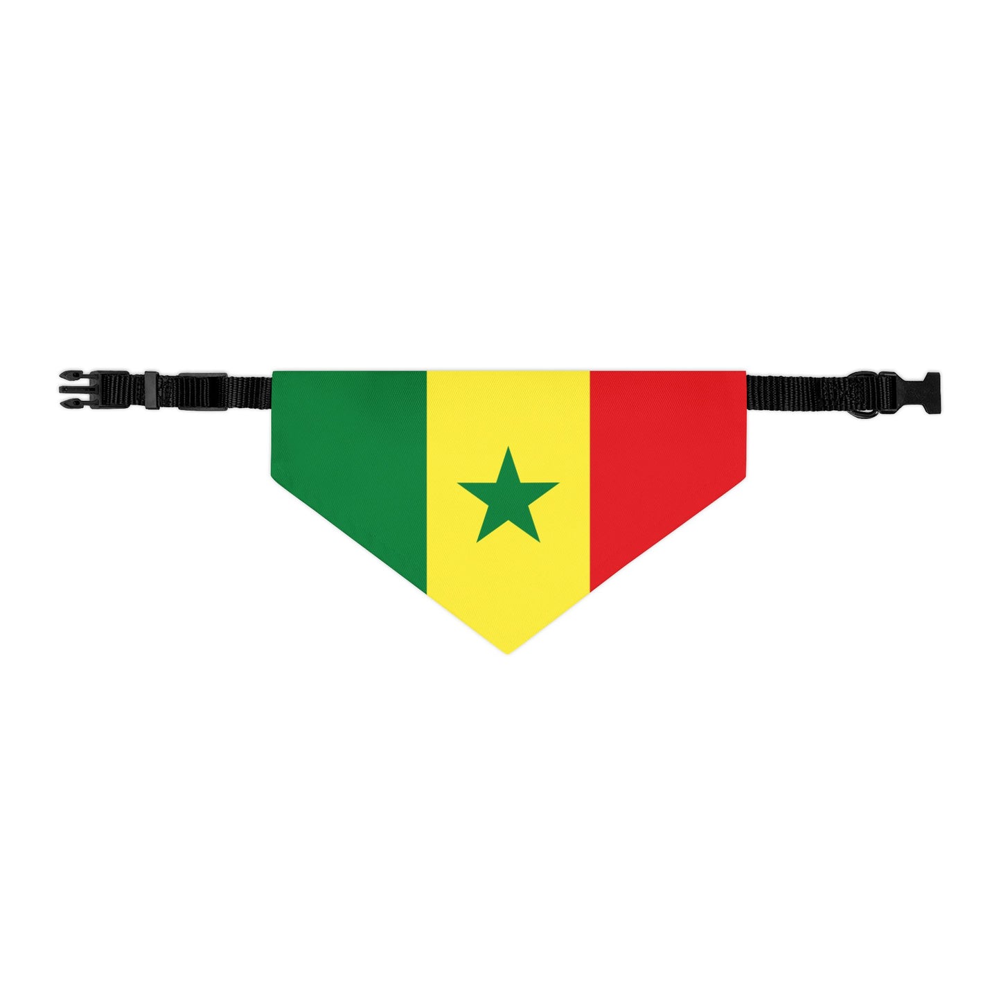 Senegal Soccer Dog Bandana — Senegalese Flag Snap-On Pet Bandana, Fan Gear