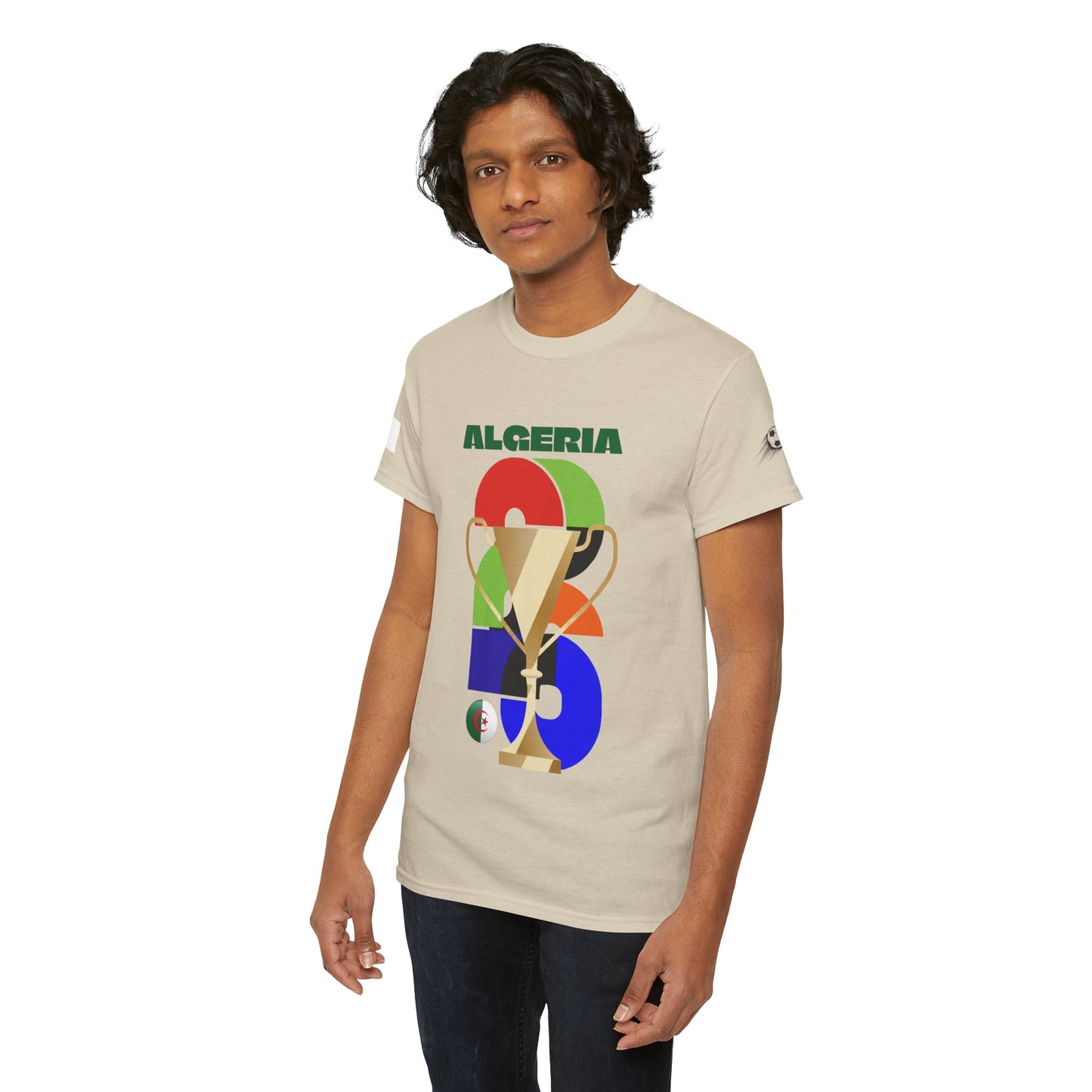 Algeria Football T-Shirt - Unisex Algeria Soccer Fan Tee with Flag (2026)