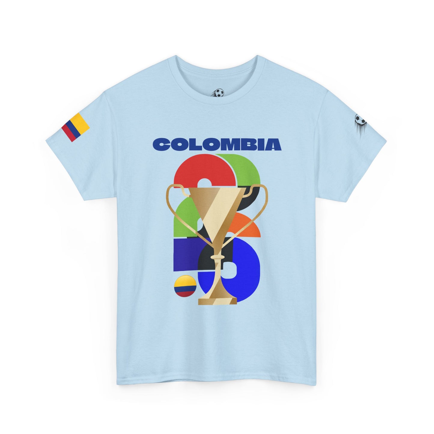 Colombia Football T-Shirt - Unisex Colombia Soccer Fan Tee with Flag (2026)