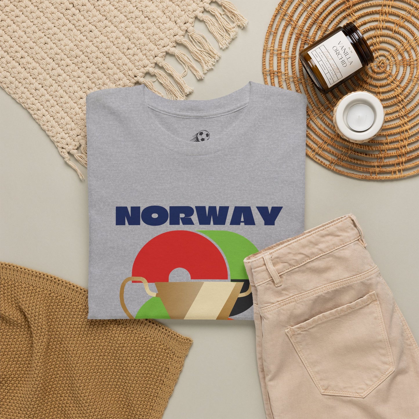 Norway Football T-Shirt - Unisex Norway Soccer Fan Tee with Flag (2026)