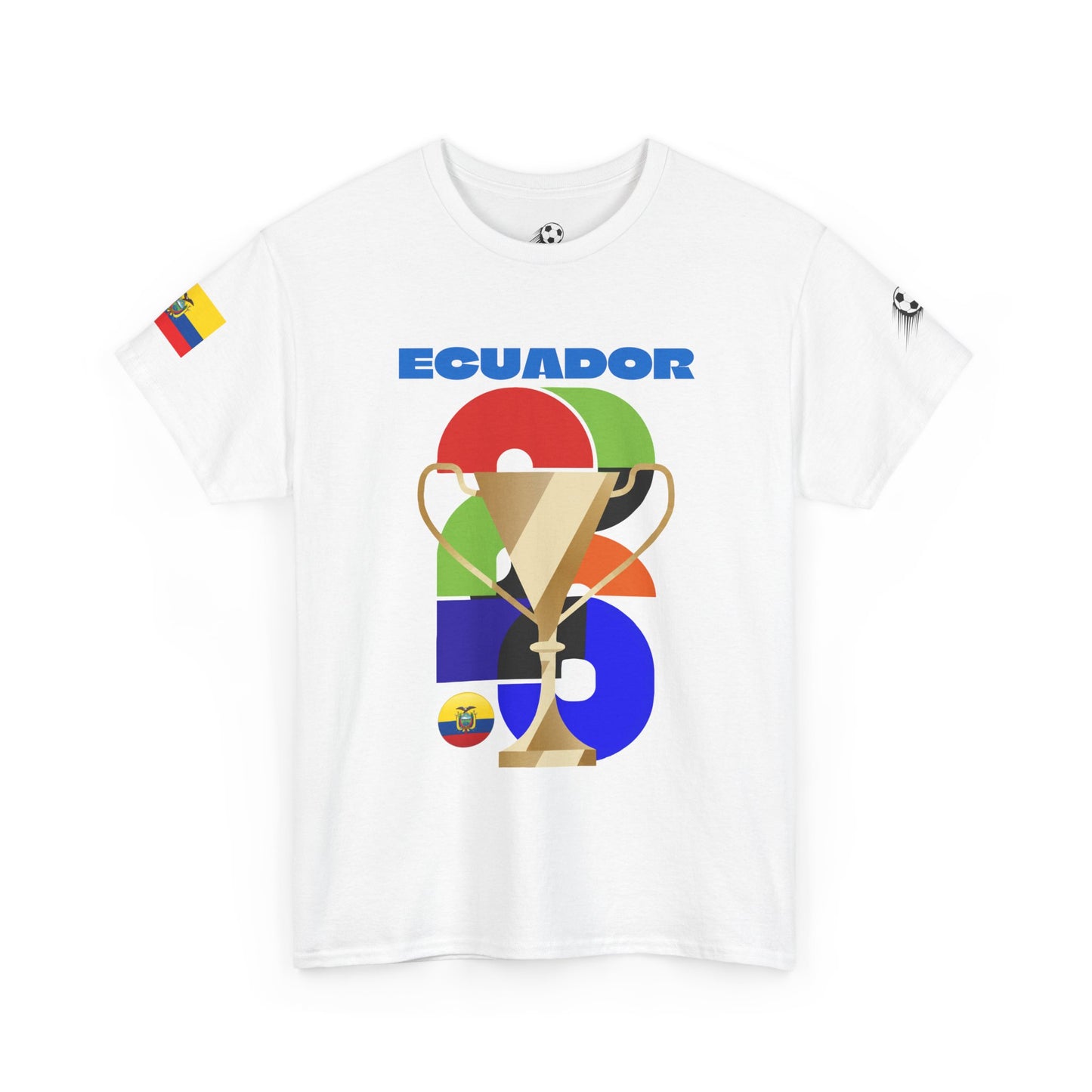 Ecuador Football T-Shirt - Unisex Ecuador Soccer Fan Tee with Flag (2026)