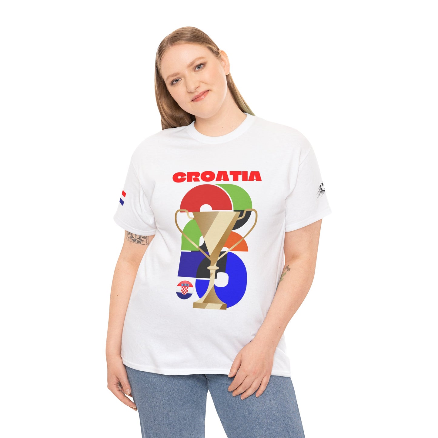 Croatia Football T-Shirt - Unisex Croatia Soccer Fan Tee with Flag (2026)