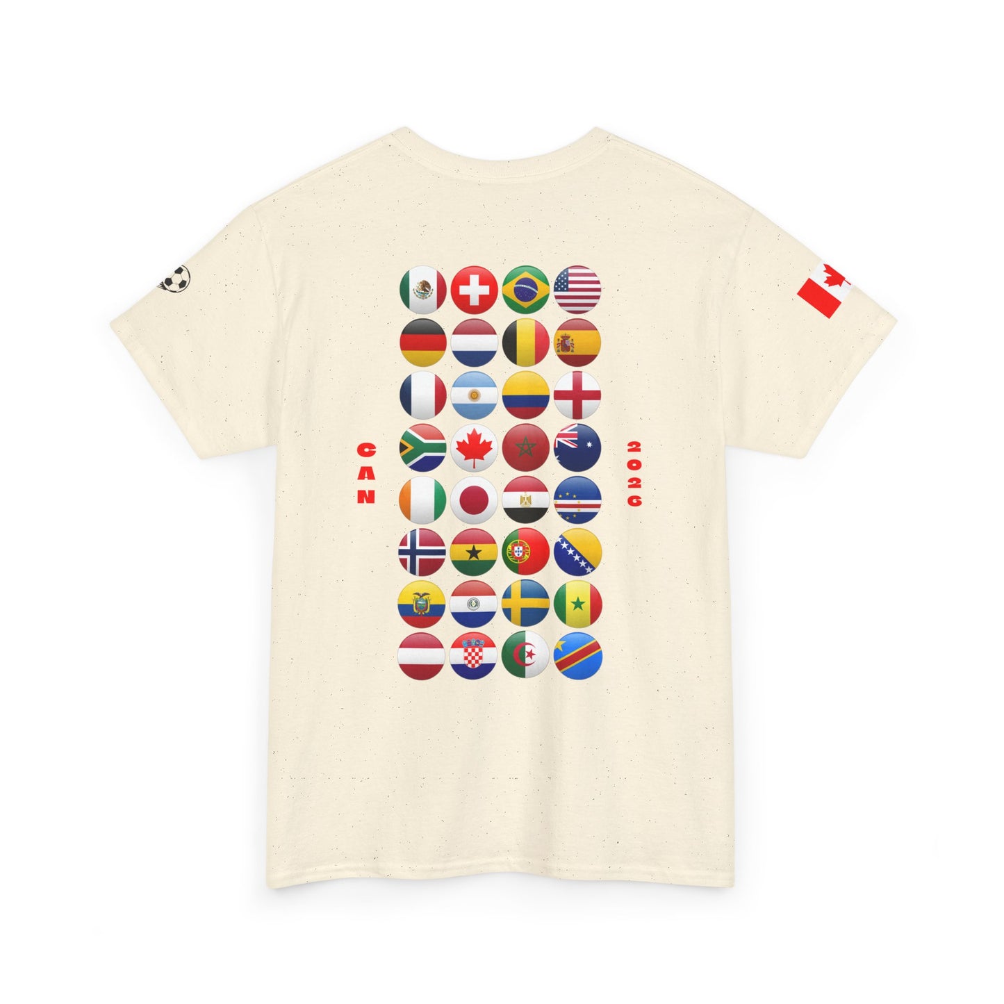 Canada Football T-Shirt - Unisex Canada Soccer Fan Tee with Flag (2026)