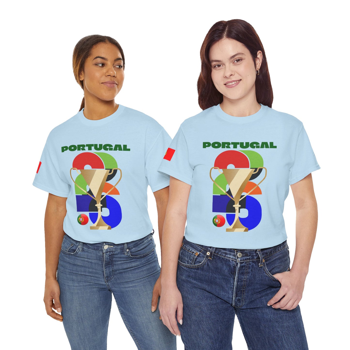 Portugal Football T-Shirt - Unisex Portugal Soccer Fan Tee with Flag (2026)