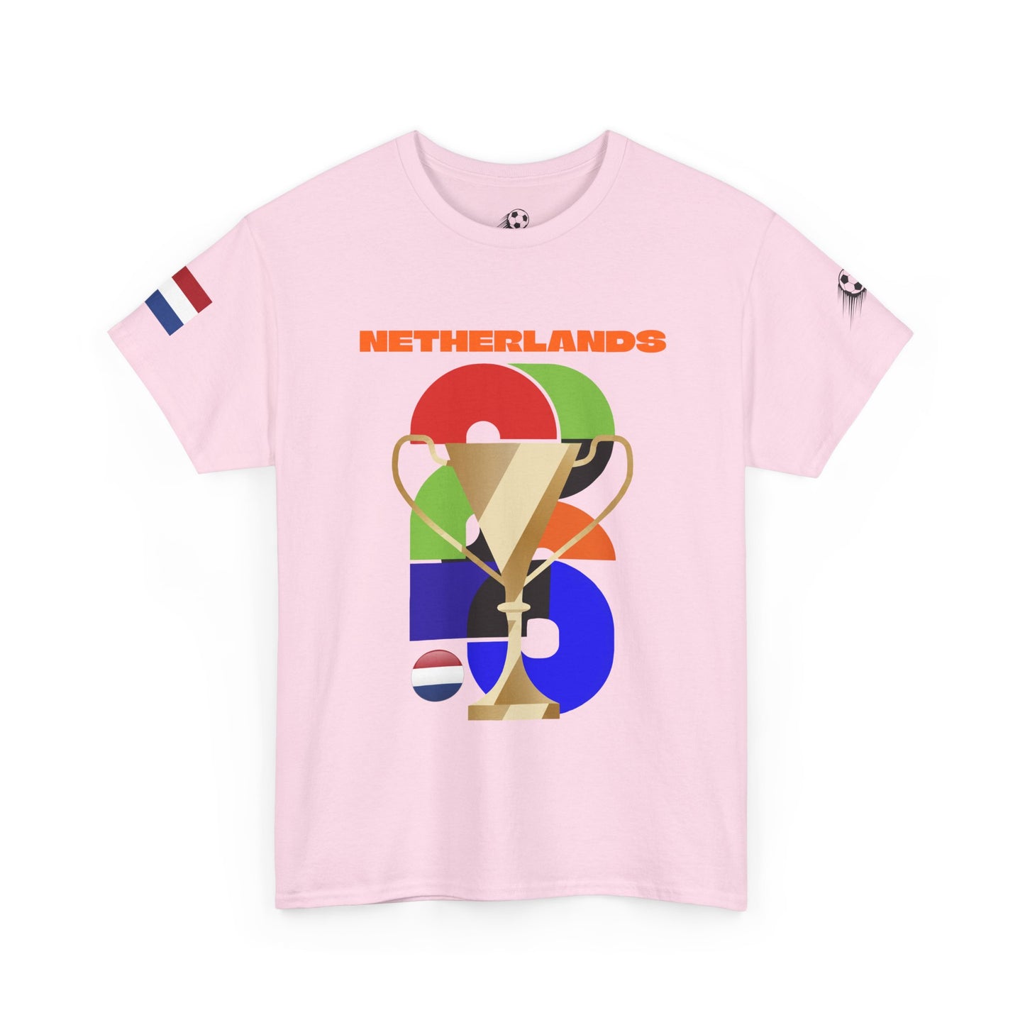 Netherlands Football T-Shirt - Unisex Netherlands Soccer Fan Tee with Flag (2026)