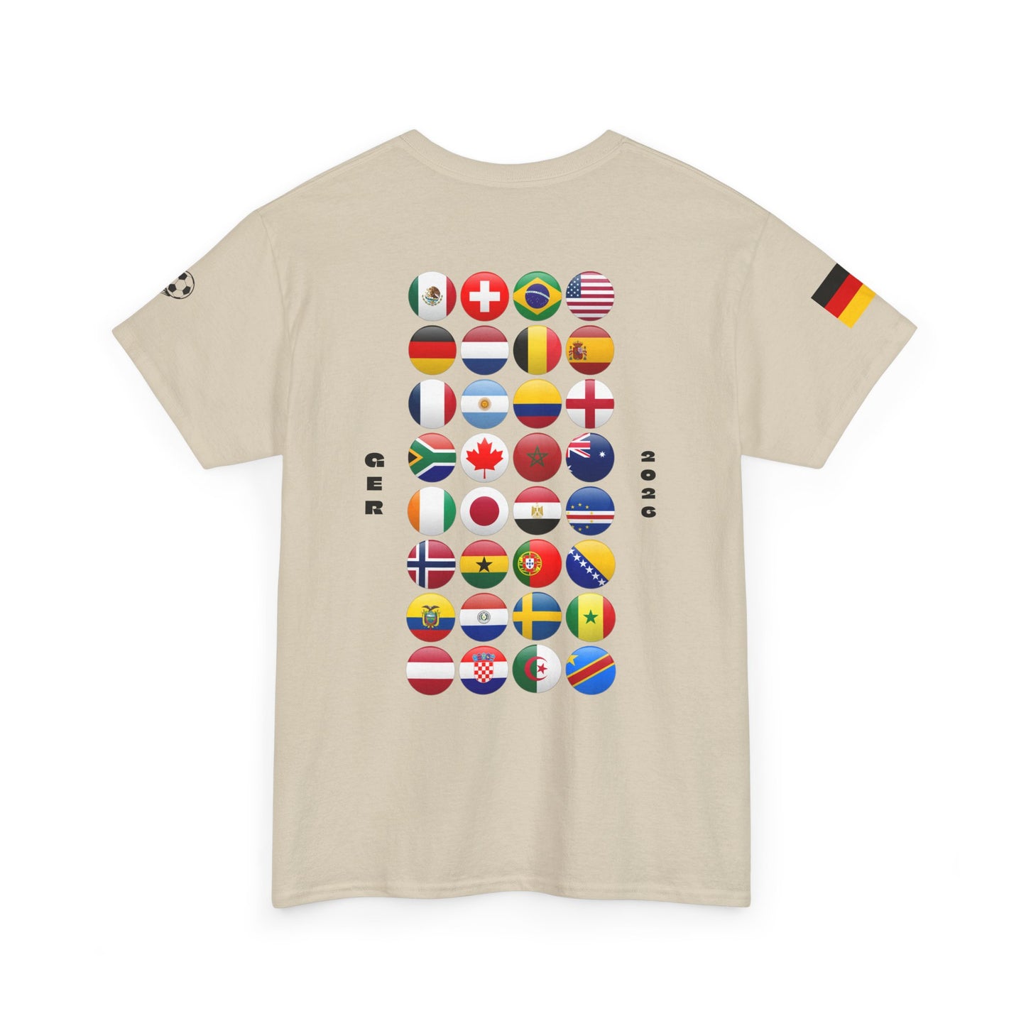Germany Football T-Shirt - Unisex Germany Soccer Fan Tee with Flag (2026)