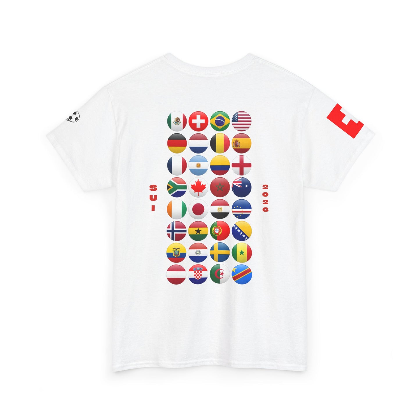 Switzerland Football T-Shirt - Unisex Switzerland Soccer Fan Tee with Flag (2026)