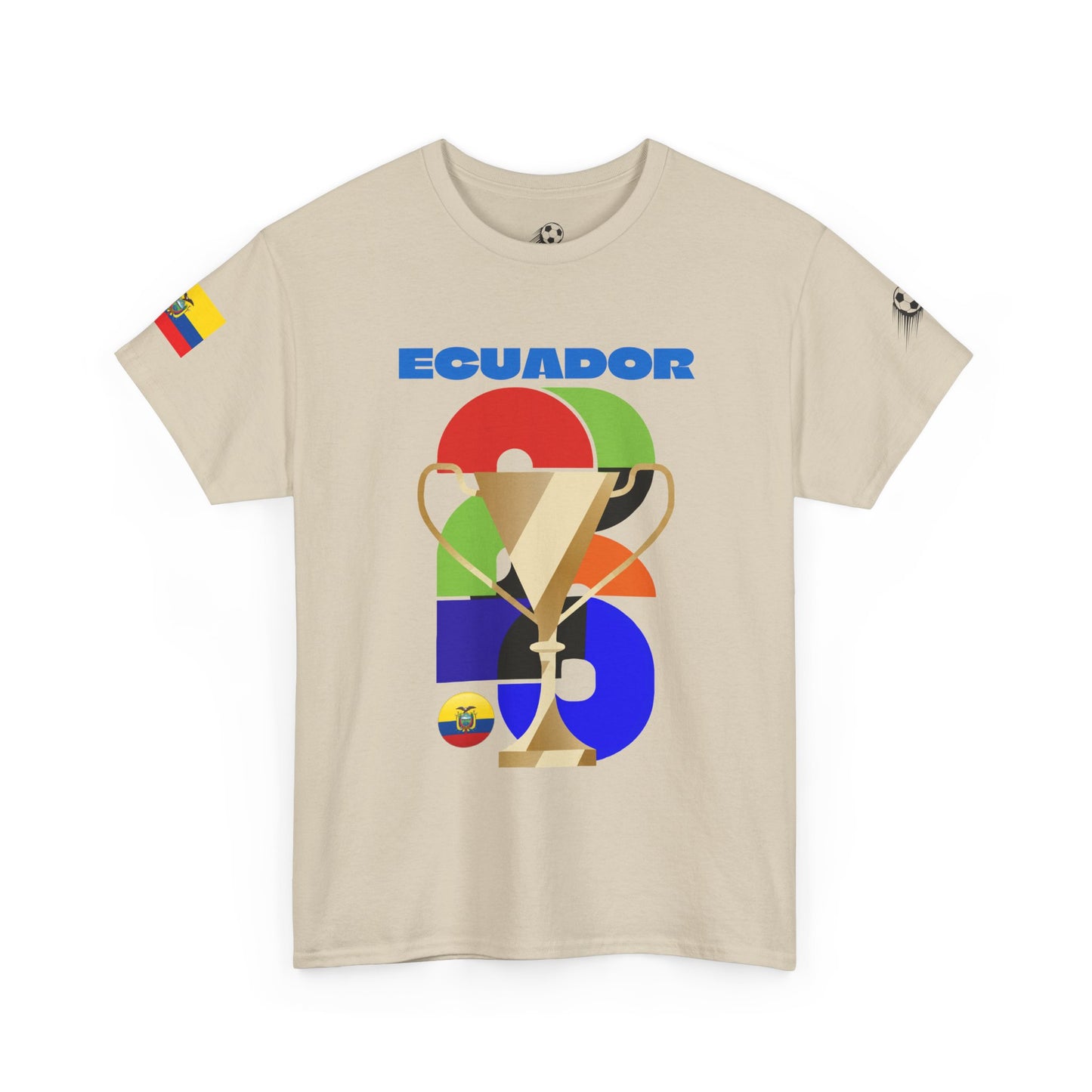 Ecuador Football T-Shirt - Unisex Ecuador Soccer Fan Tee with Flag (2026)