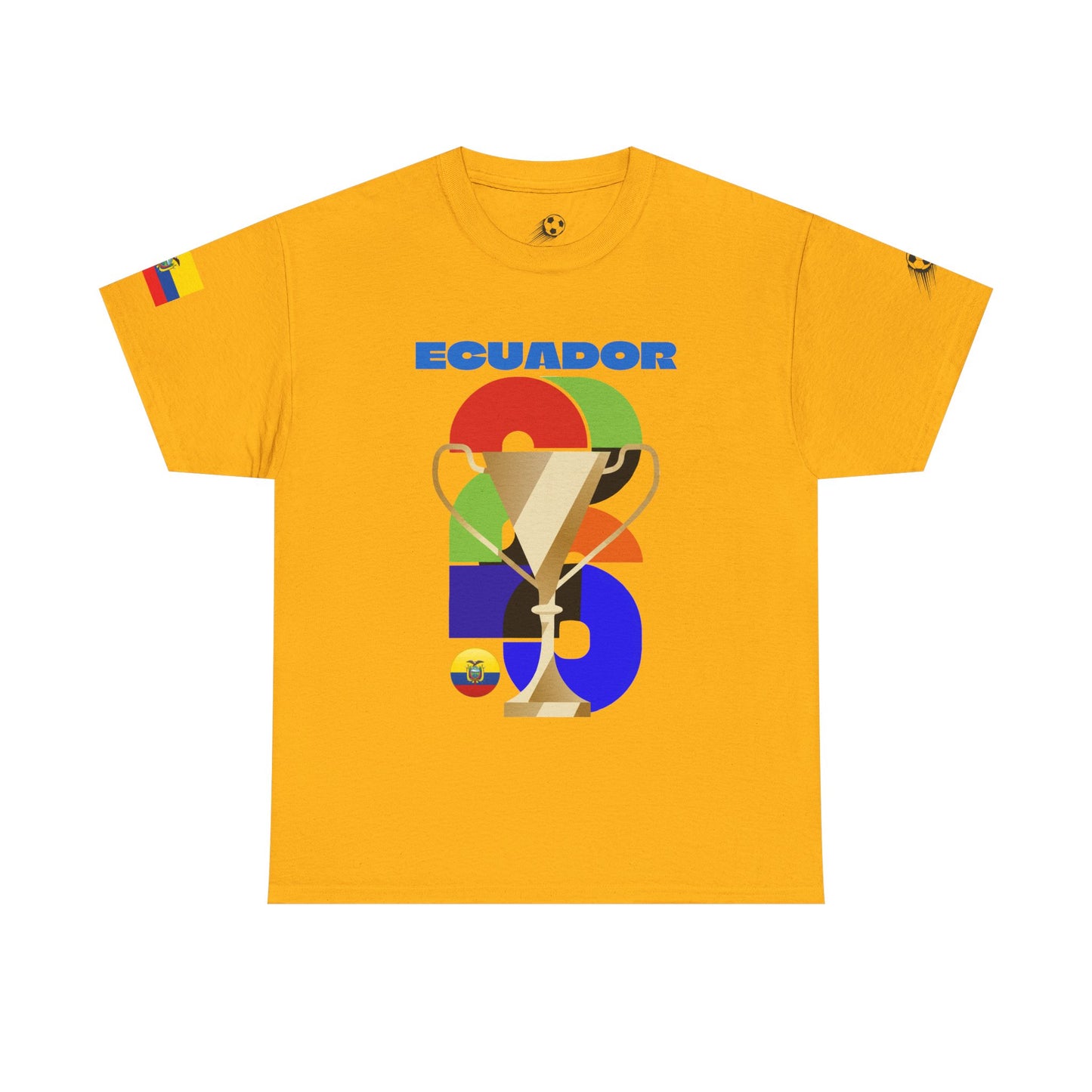 Ecuador Football T-Shirt - Unisex Ecuador Soccer Fan Tee with Flag (2026)