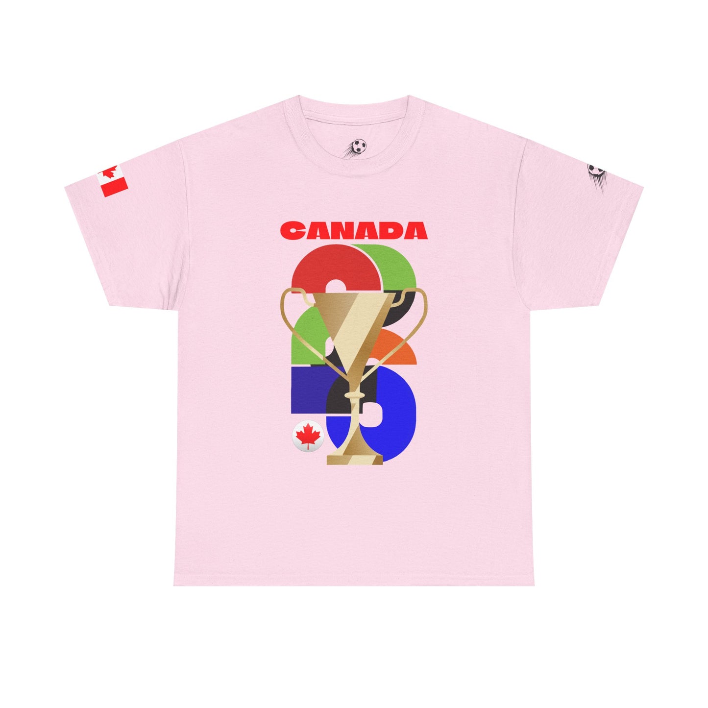Canada Football T-Shirt - Unisex Canada Soccer Fan Tee with Flag (2026)