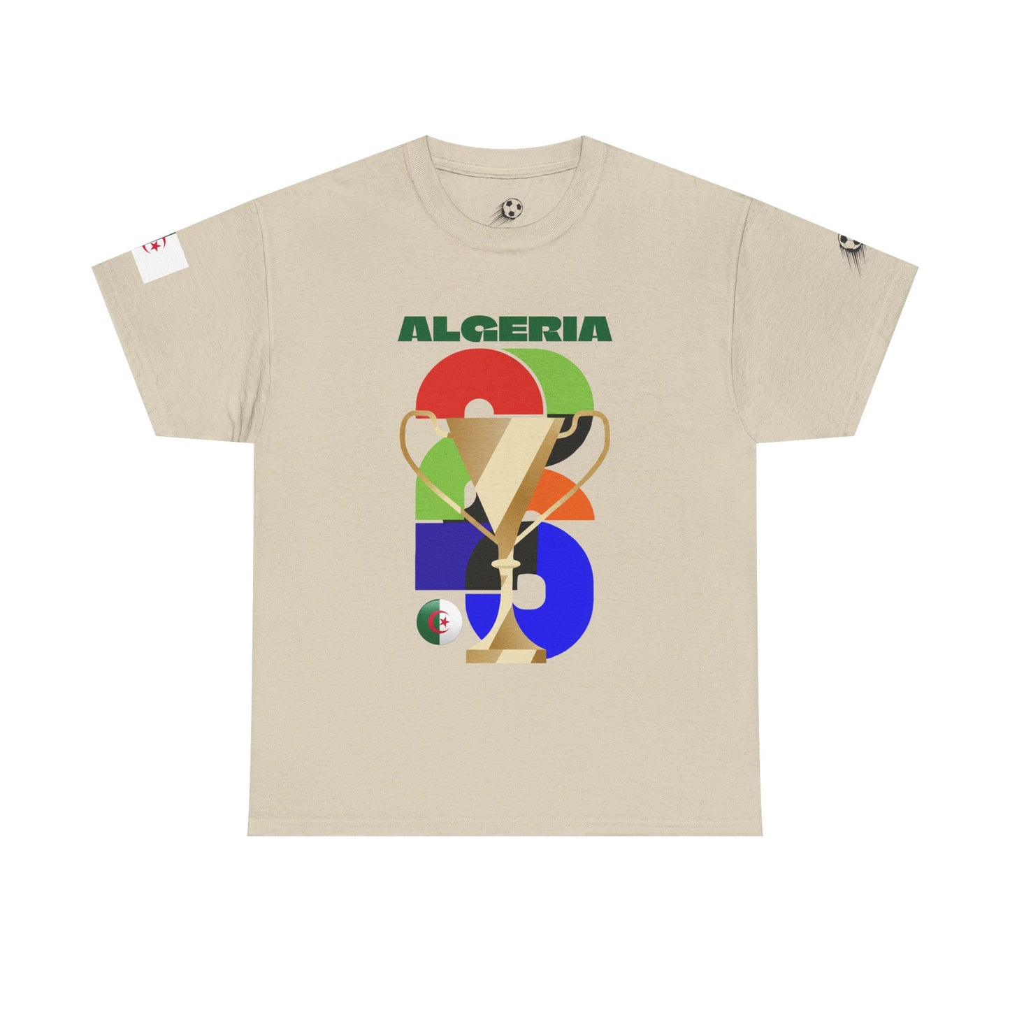 Algeria Football T-Shirt - Unisex Algeria Soccer Fan Tee with Flag (2026)