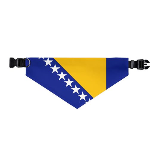 Bosnia and Herzegovina Soccer Dog Bandana — Bosnian Flag Snap-On Pet Bandana, Fan Gear