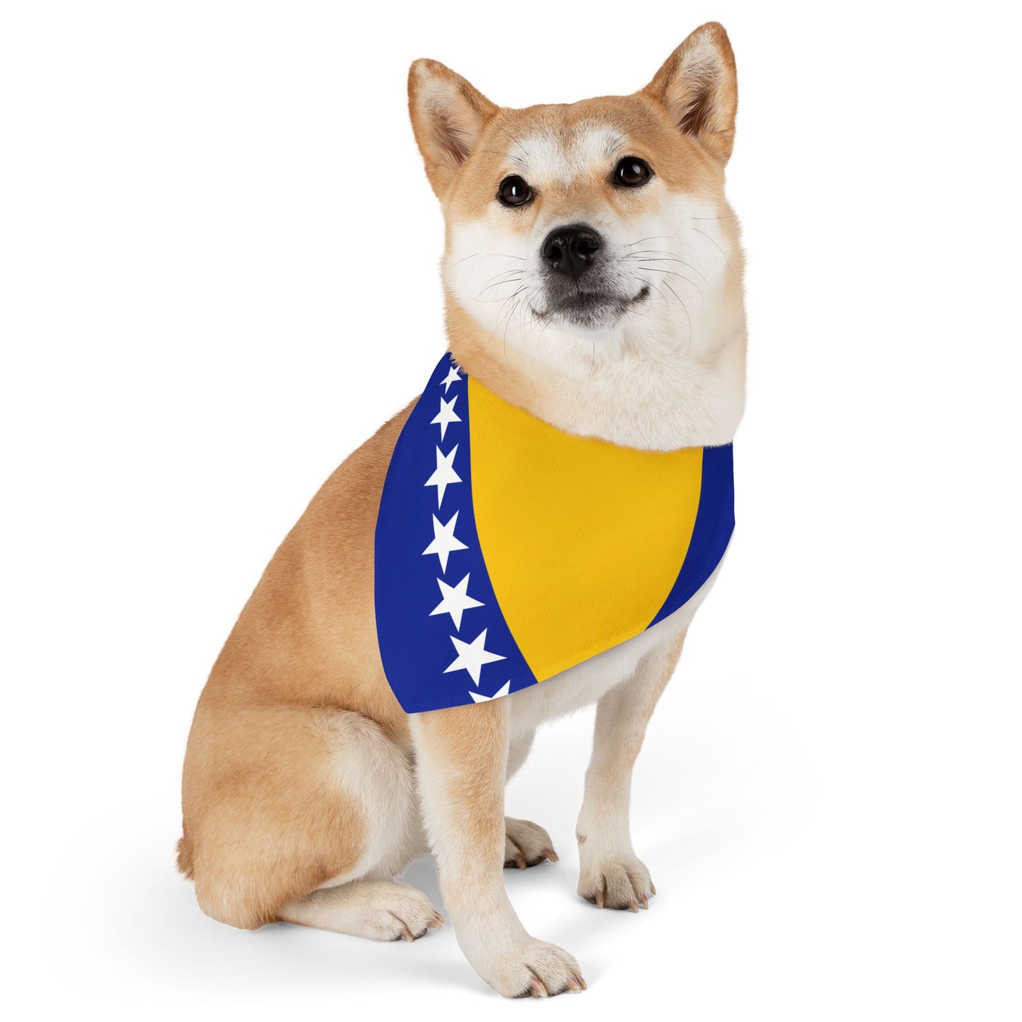 Bosnia and Herzegovina Soccer Dog Bandana — Bosnian Flag Snap-On Pet Bandana, Fan Gear