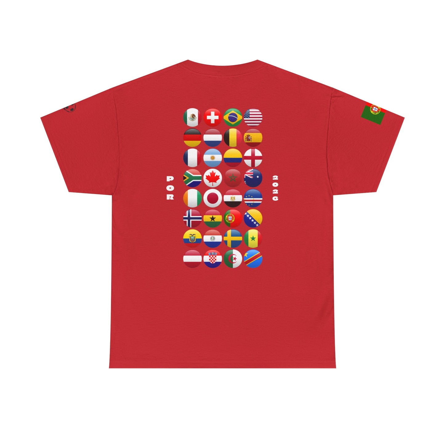 Portugal Football T-Shirt - Unisex Portugal Soccer Fan Tee with Flag (2026)