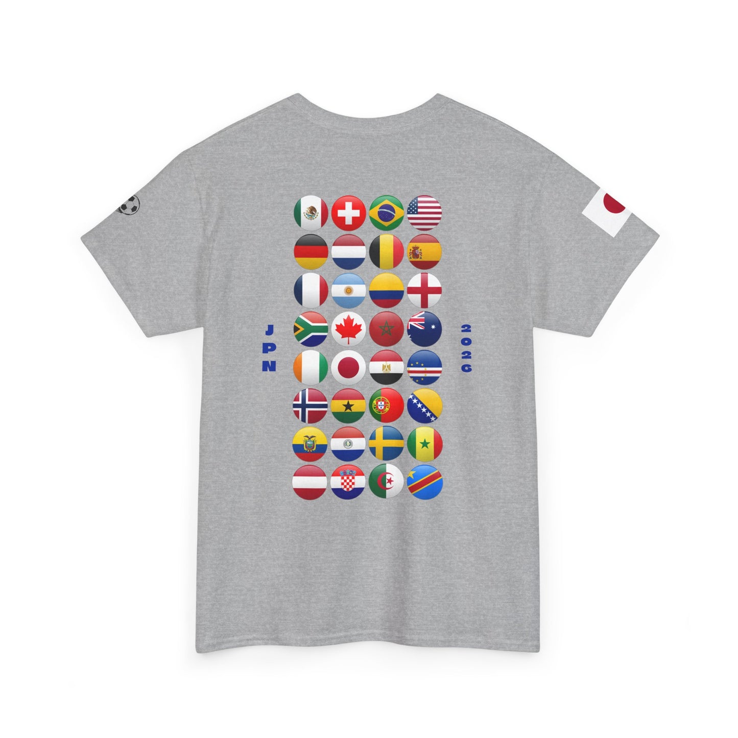 Japan Football T-Shirt - Unisex Japan Soccer Fan Tee with Flag (2026)