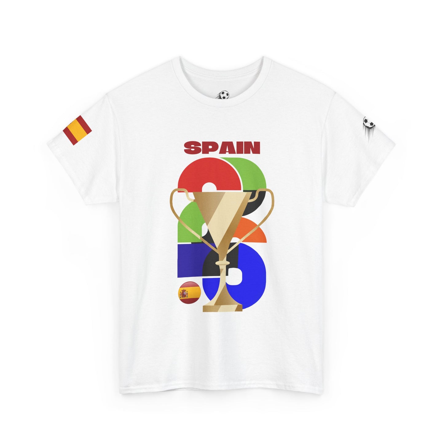 Spain Football T-Shirt - Unisex Spain Soccer Fan Tee with Flag (2026)