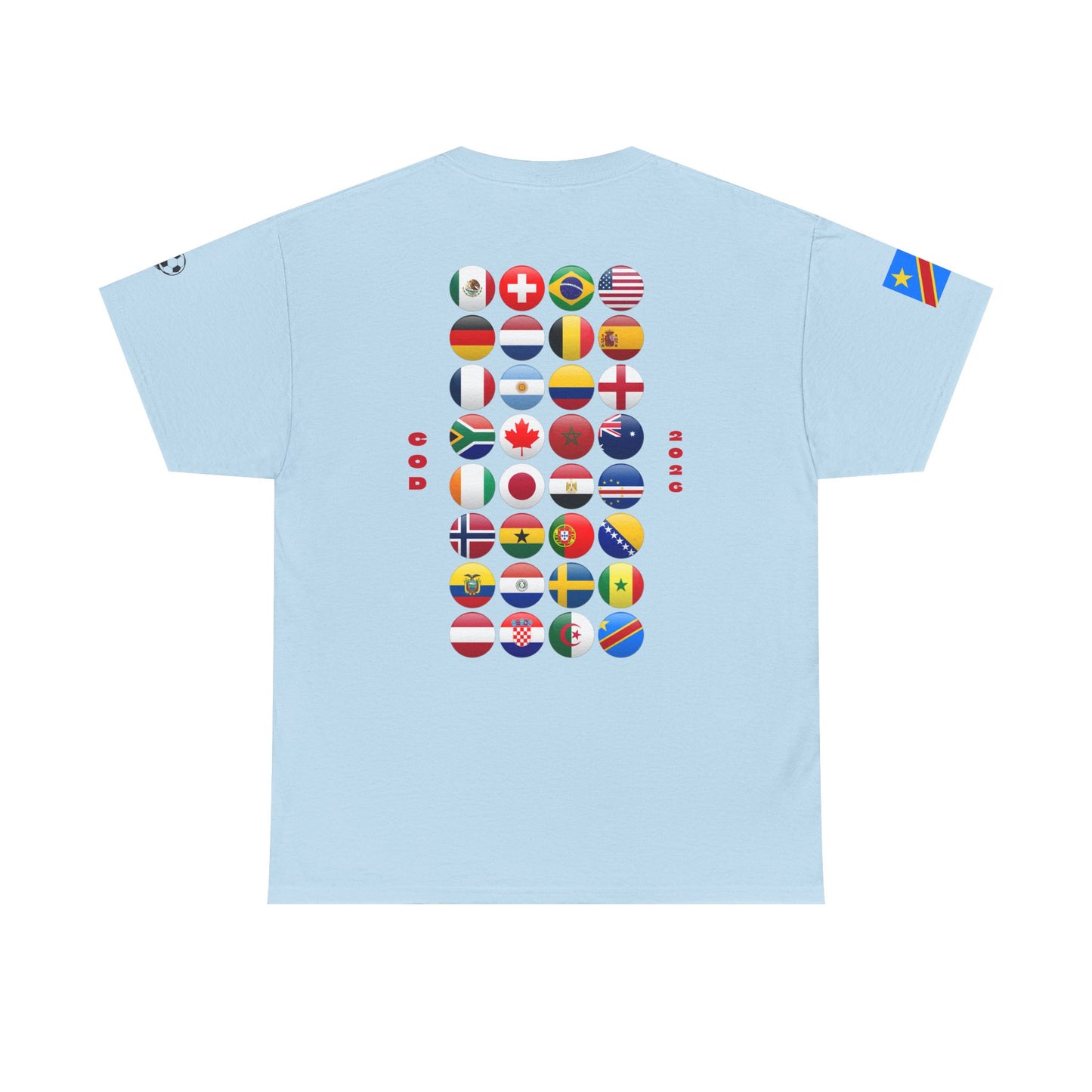 DR Congo Football T-Shirt - Unisex DR Congo Soccer Fan Tee with Flag (2026)