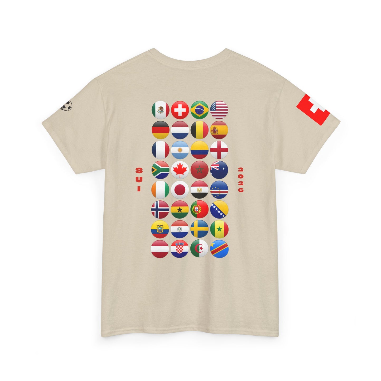Switzerland Football T-Shirt - Unisex Switzerland Soccer Fan Tee with Flag (2026)