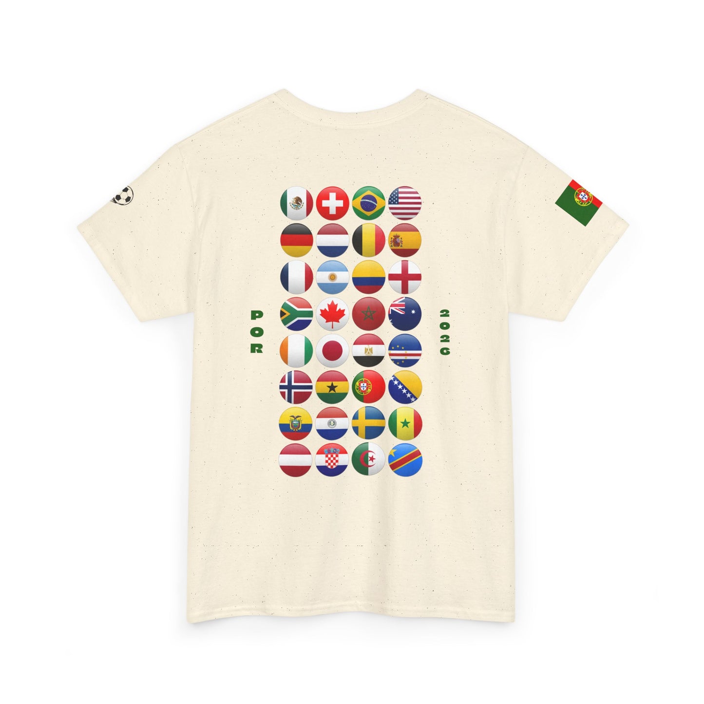 Portugal Football T-Shirt - Unisex Portugal Soccer Fan Tee with Flag (2026)