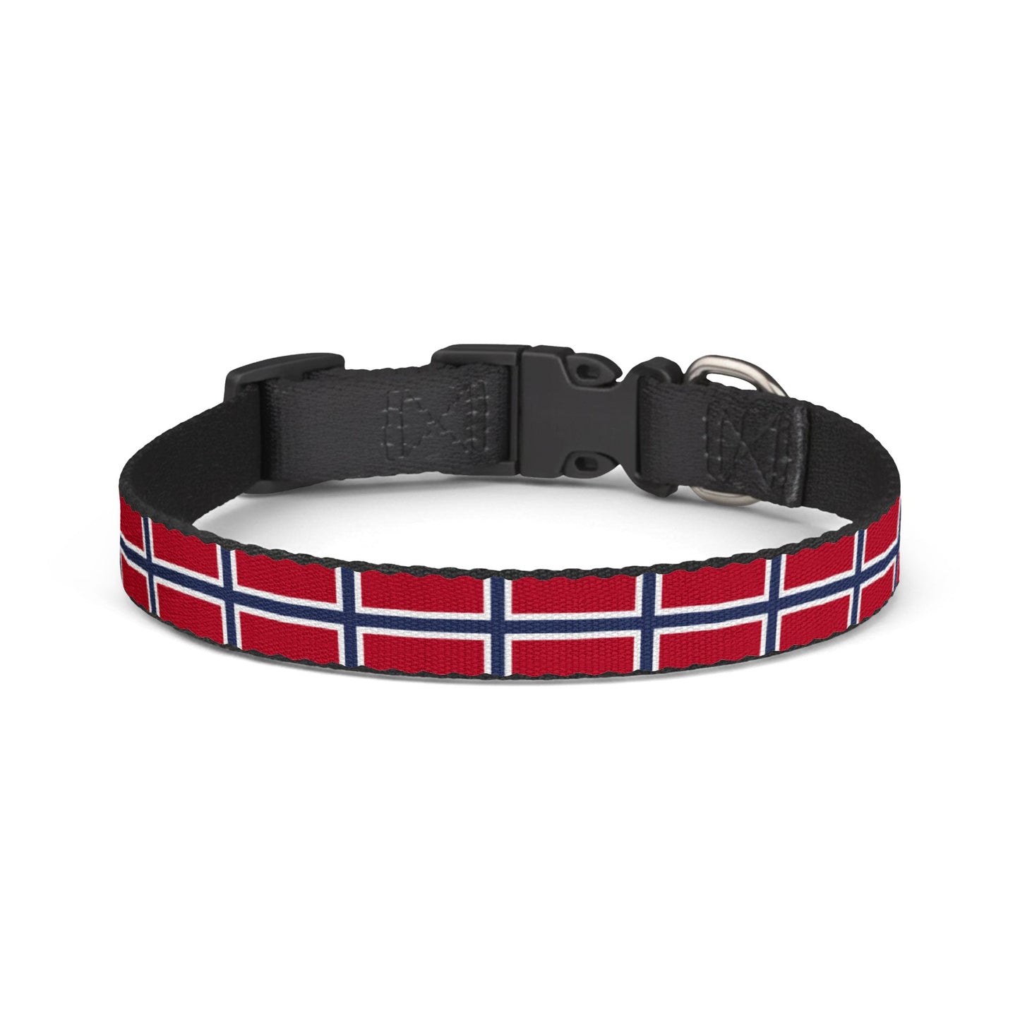 Norway Soccer Dog Collar — Norwegian Flag Grid Clip-On Pet Collar, Fan Gear