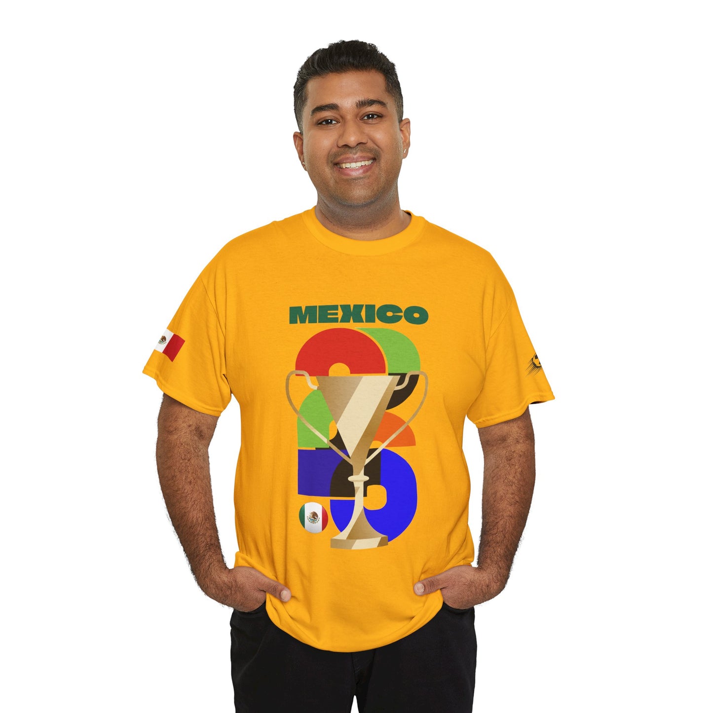 Mexico Football T-Shirt - Unisex Mexico Soccer Fan Tee with Flag (2026)