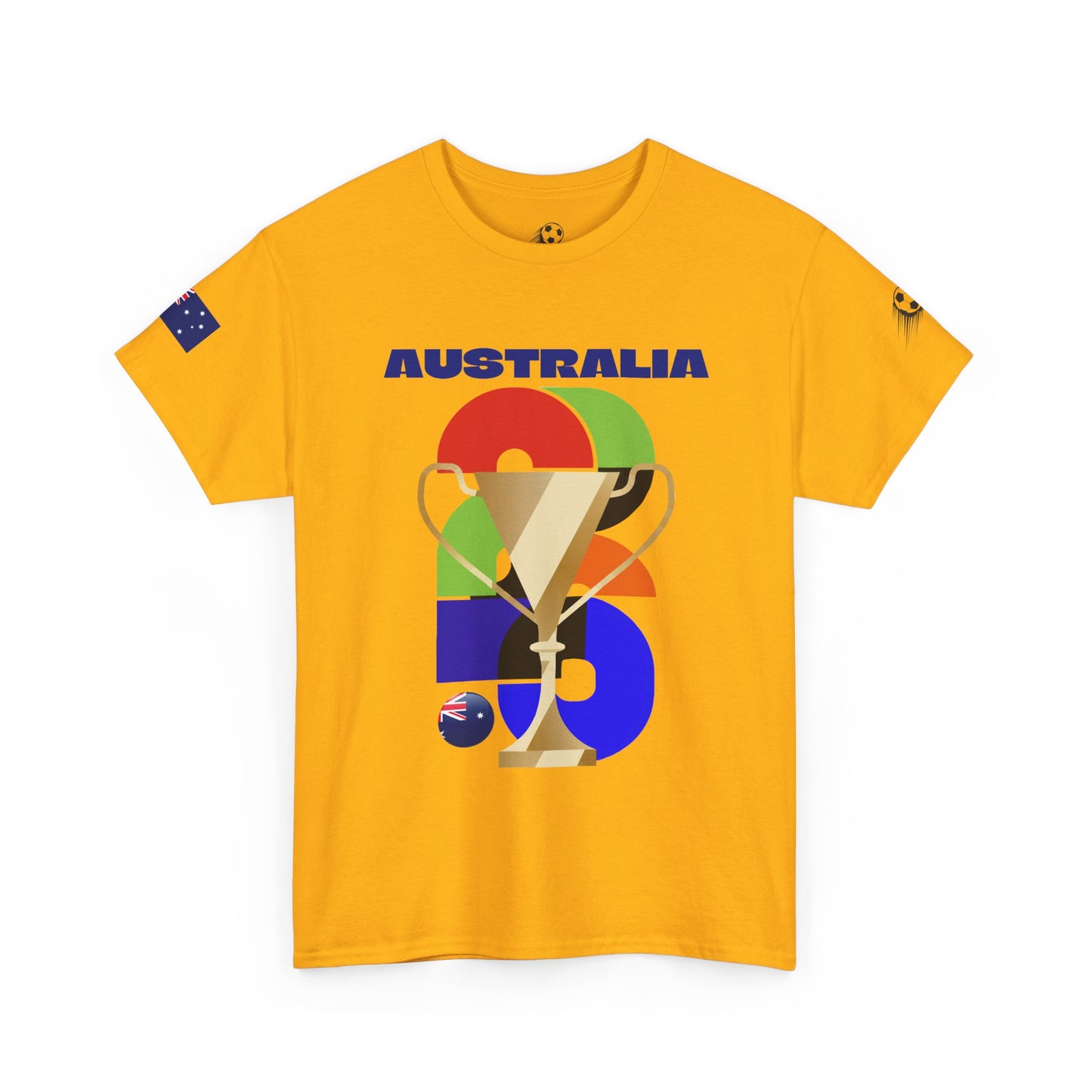 Australia Football T-Shirt - Unisex Australia Soccer Fan Tee with Flag (2026)