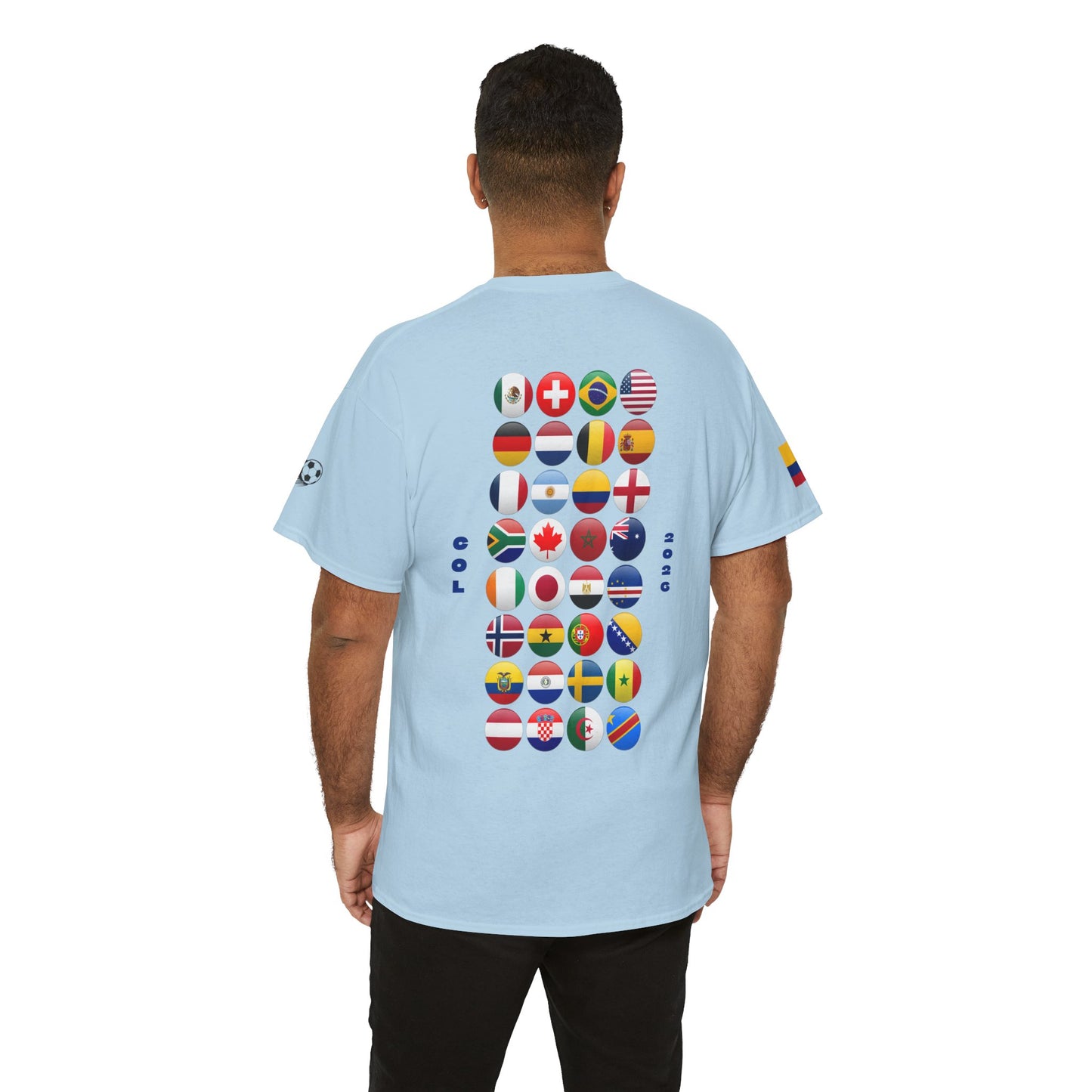 Colombia Football T-Shirt - Unisex Colombia Soccer Fan Tee with Flag (2026)