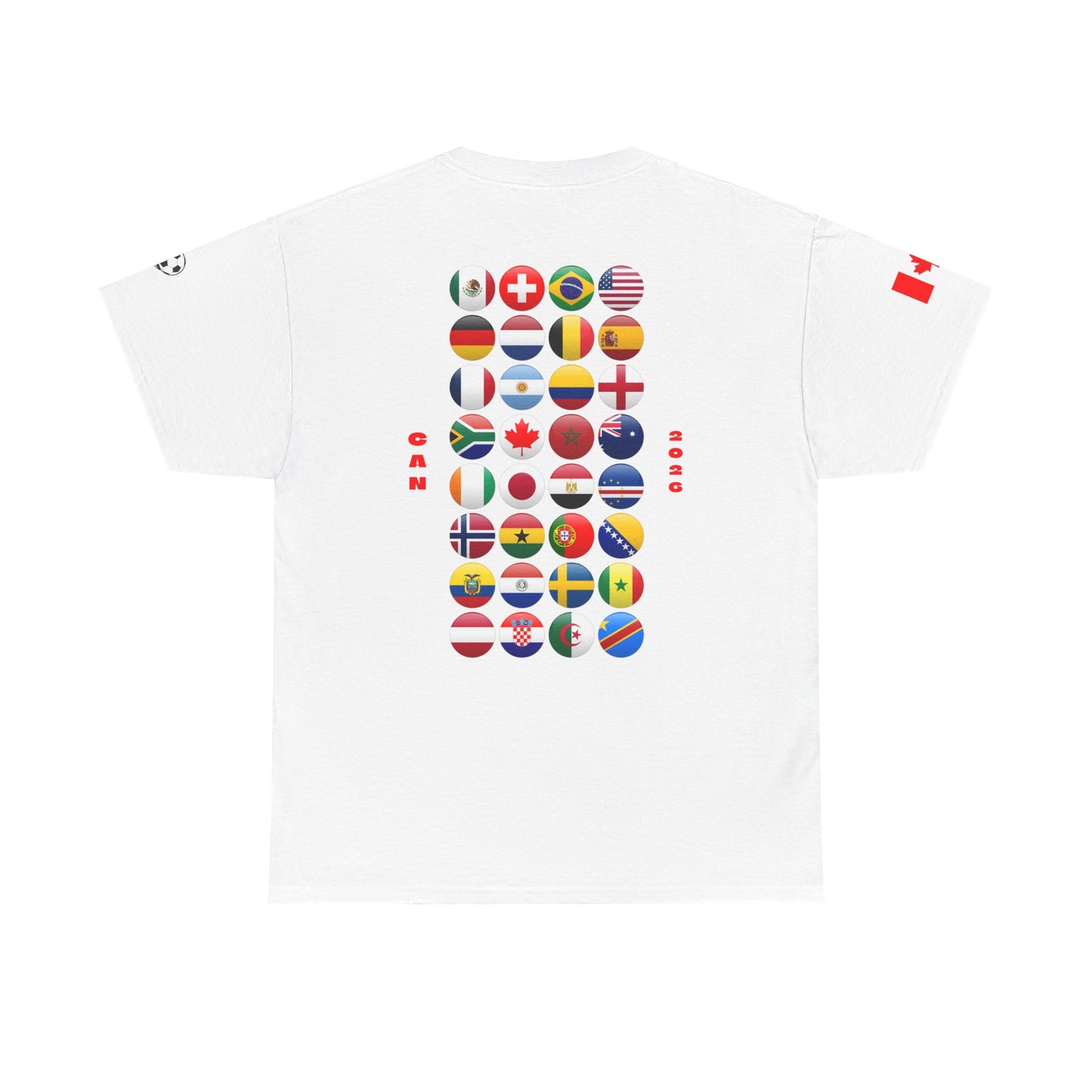 Canada Football T-Shirt - Unisex Canada Soccer Fan Tee with Flag (2026)