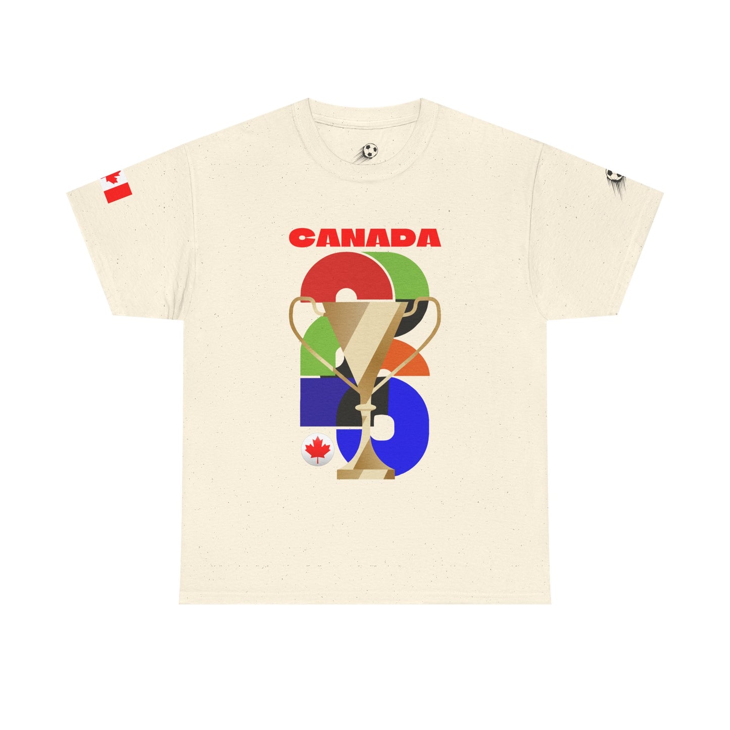Canada Football T-Shirt - Unisex Canada Soccer Fan Tee with Flag (2026)