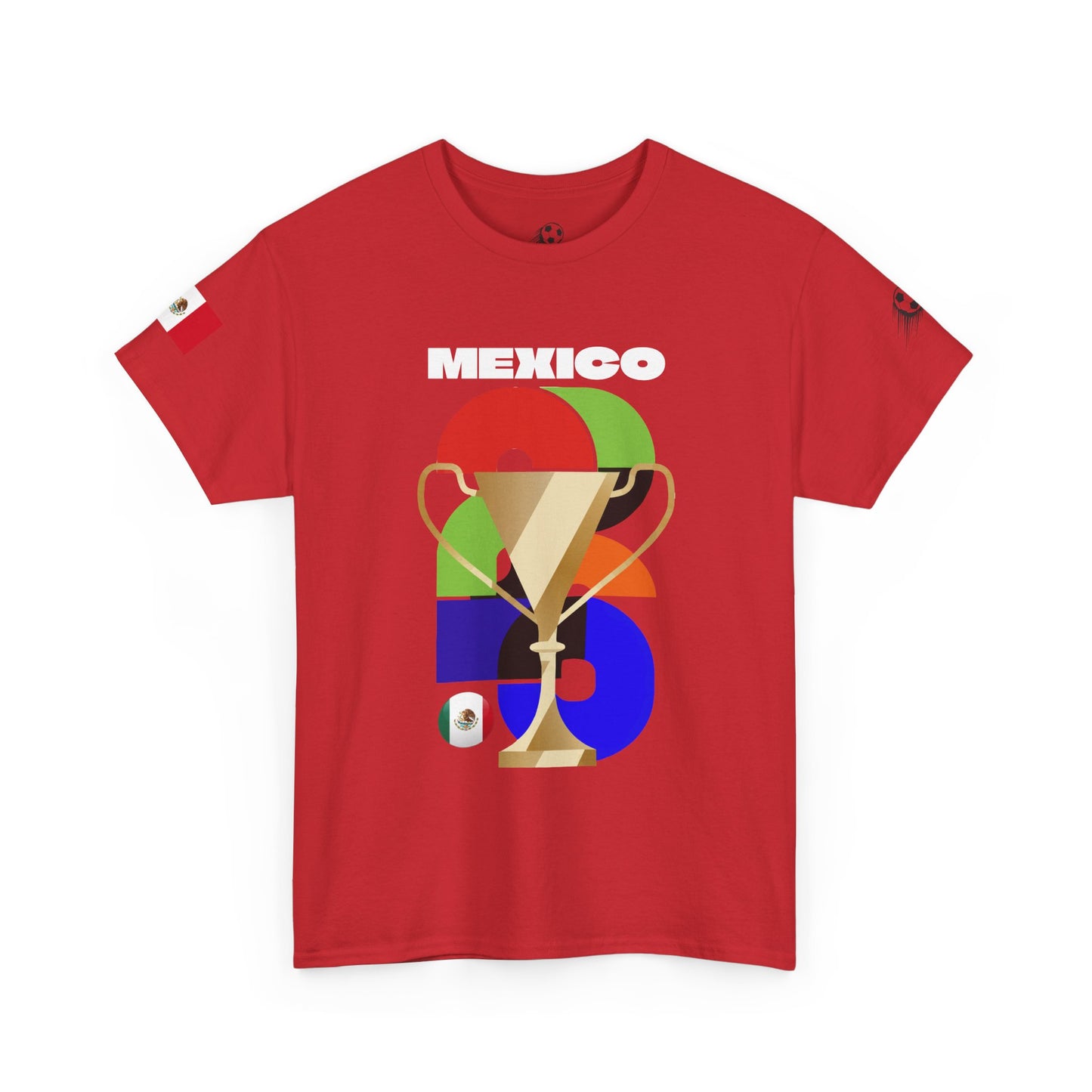 Mexico Football T-Shirt - Unisex Mexico Soccer Fan Tee with Flag (2026)