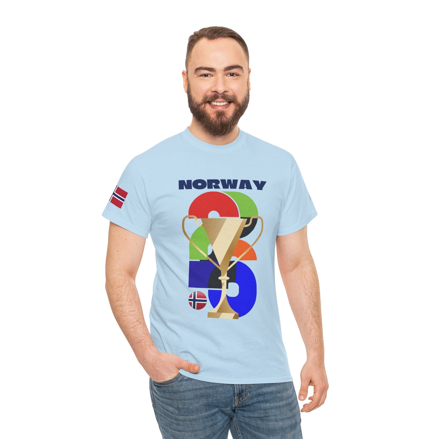 Norway Football T-Shirt - Unisex Norway Soccer Fan Tee with Flag (2026)