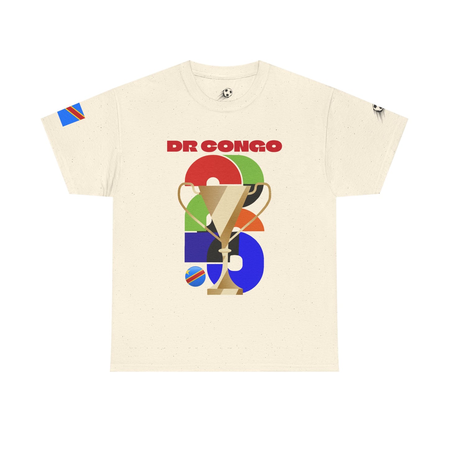 DR Congo Football T-Shirt - Unisex DR Congo Soccer Fan Tee with Flag (2026)